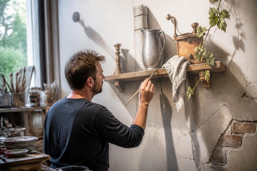 découvrez les techniques de peinture en trompe-l'œil pour maîtriser l'ombre et la perspective, et créer des illusions visuelles réalistes et captivantes.