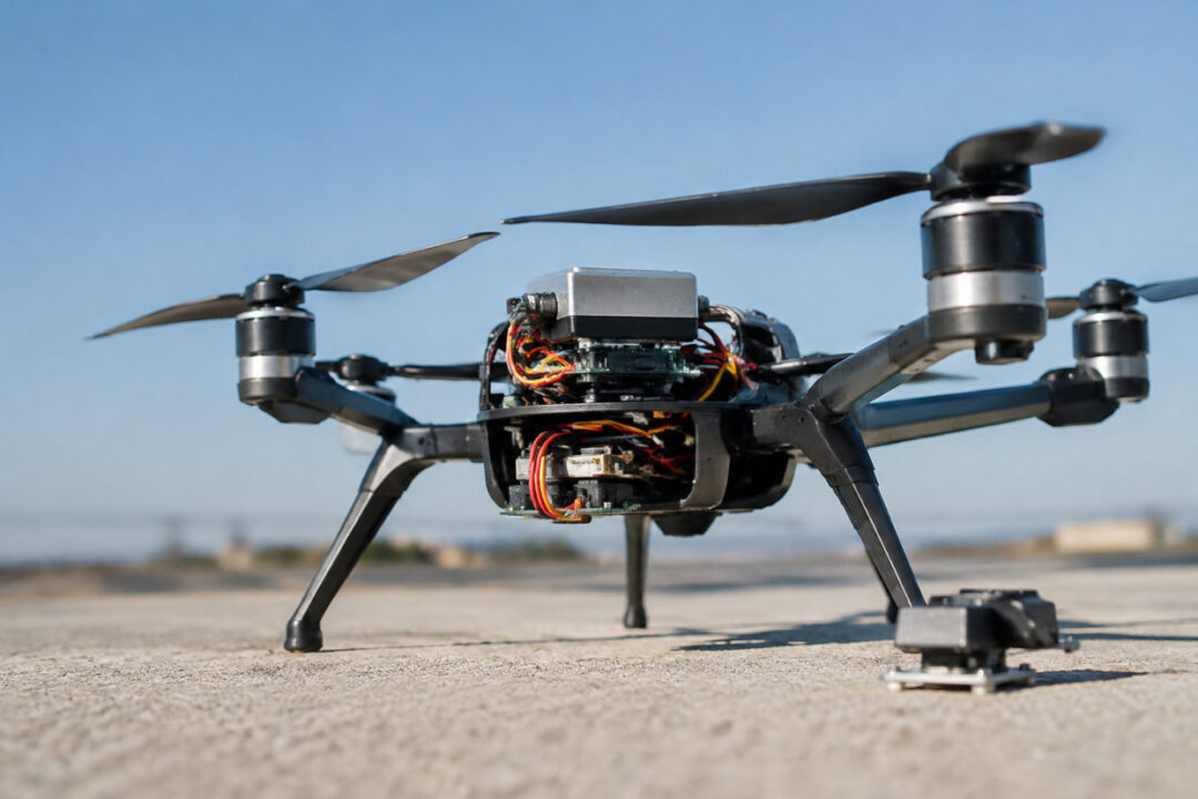 Carte de vol avec capteur gyroscope drone stabilisation assurée par la centrale inertielle
